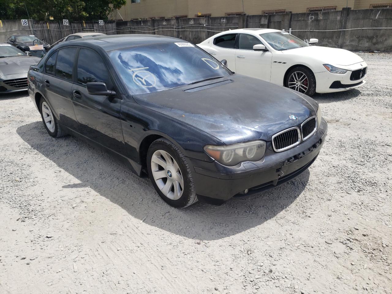 BMW 745 I 2004 with VIN WBAGL63474DP71042 - Photo from auction
