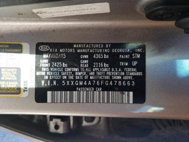 Photo 10 from auction – 2015 KIA OPTIMA LX with VIN 5XXGM4A76FG478663