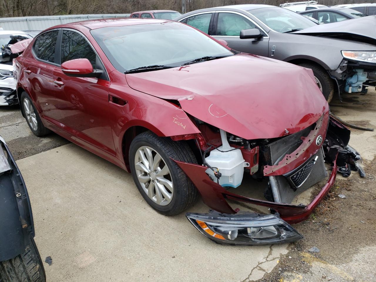 KIA OPTIMA EX 2015 with VIN 5XXGN4A75FG434750 - Photo from auction