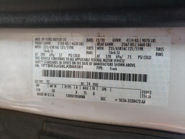 Photo 10 from auction – 2020 FORD TRANSIT T- with VIN 1FTBR3UG9LKB68381