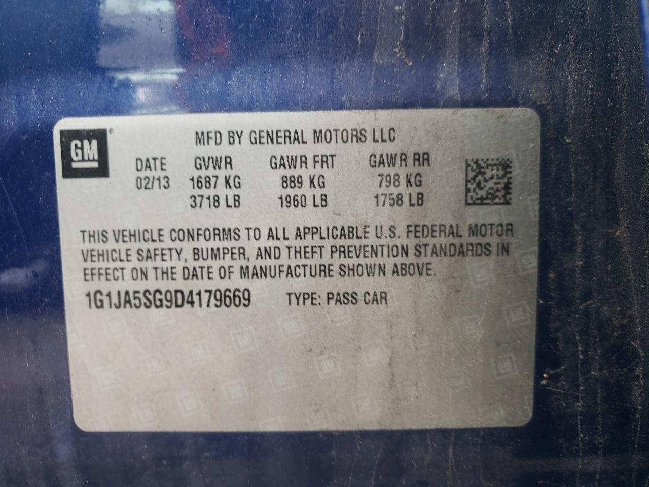 Photo 10 from auction – 2013 CHEVROLET SONIC LS with VIN 1G1JA5SG9D4179669