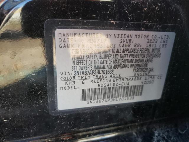 Photo 10 from auction – 2017 NISSAN SENTRA S with VIN 3N1AB7AP3HL701538