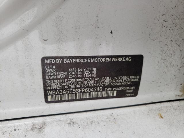 Photo 10 from auction – 2015 BMW 328 I with VIN WBA3A5C53FP604346
