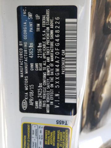 Photo 10 from auction – 2015 KIA OPTIMA LX with VIN 5XXGM4A70FG468226