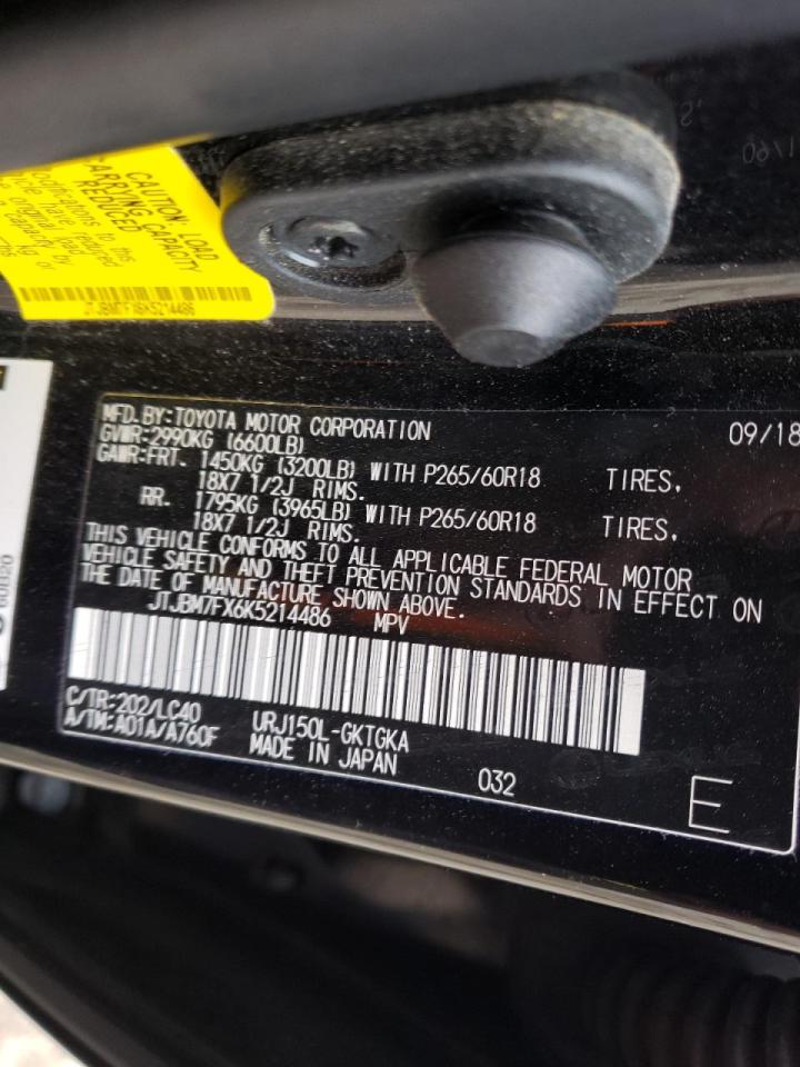Photo 10 from auction – 2019 LEXUS GX 460 with VIN JTJBM7FX6K5214486
