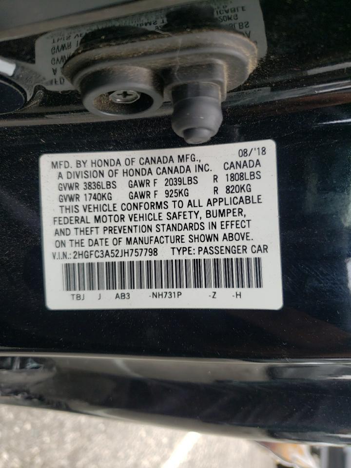 Photo 10 from auction – 2018 HONDA CIVIC SI with VIN 2HGFC3A52JH757798
