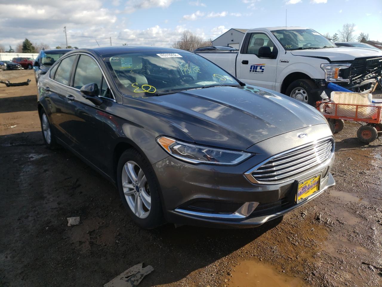 FORD FUSION SE 2018 with VIN 3FA6P0HD4JR222559 - Photo from auction