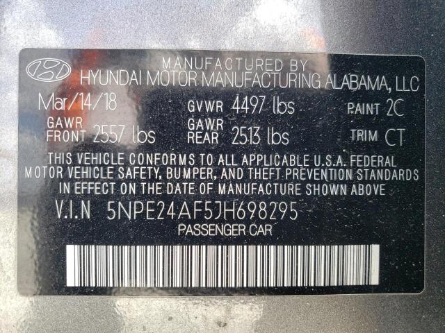 Photo 10 from auction – 2018 HYUNDAI SONATA SE with VIN 5NPE24AF5JH698295
