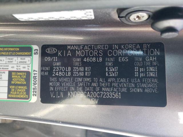 Photo 10 from auction – 2012 KIA SPORTAGE L with VIN KNDPBCA20C7233561