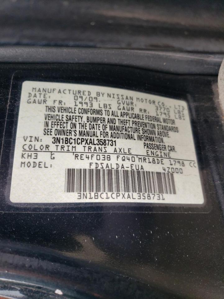 Photo 10 from auction – 2010 NISSAN VERSA S with VIN 3N1BC1CPXAL358731