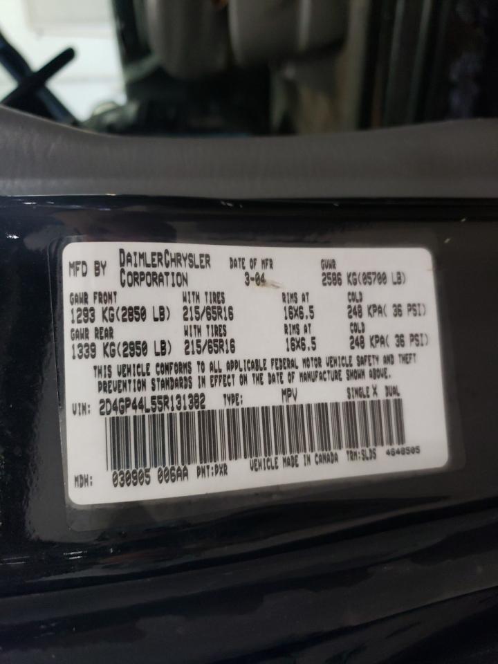 Photo 10 from auction – 2005 DODGE GRAND CARA with VIN 2D4GP44L55R131382