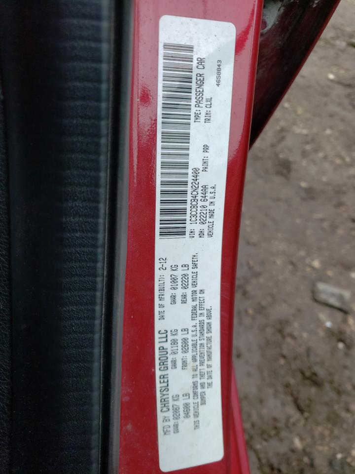 Photo 10 from auction – 2012 CHRYSLER 200 LIMITE with VIN 1C3CCBCB4CN224400