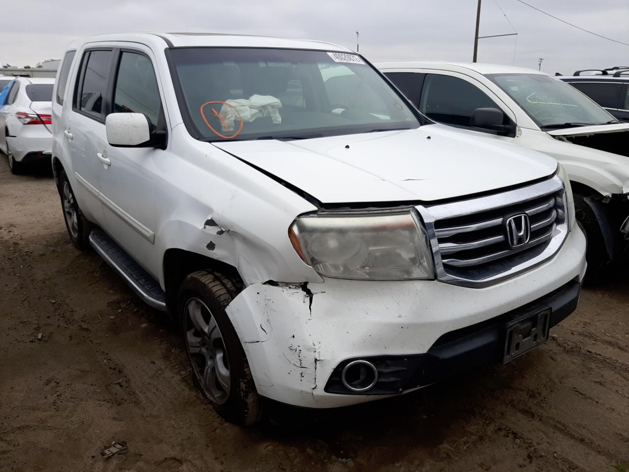 HONDA PILOT EXL 2014 with VIN 5FNYF3H58EB008147 - Photo from auction