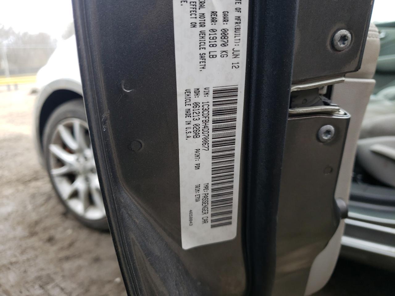 Photo 10 from auction – 2013 DODGE DART SXT with VIN 1C3CDFBH4DD700677