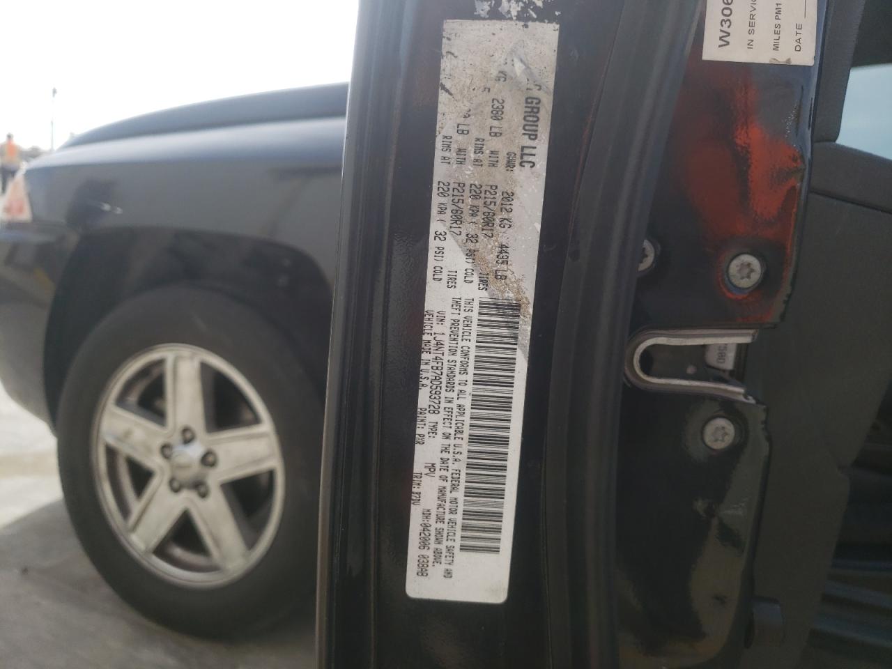 Photo 10 from auction – 2010 JEEP COMPASS SP with VIN 1J4NT4FB7AD593728