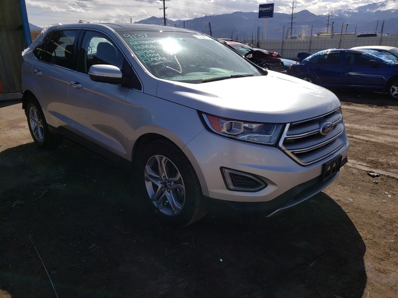 FORD EDGE TITAN 2015 with VIN 2FMTK4K8XFBB18612 - Photo from auction