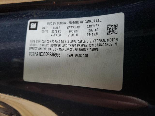 Photo 10 from auction – 2013 CHEVROLET CAMARO LS with VIN 2G1FA1E35D9236955