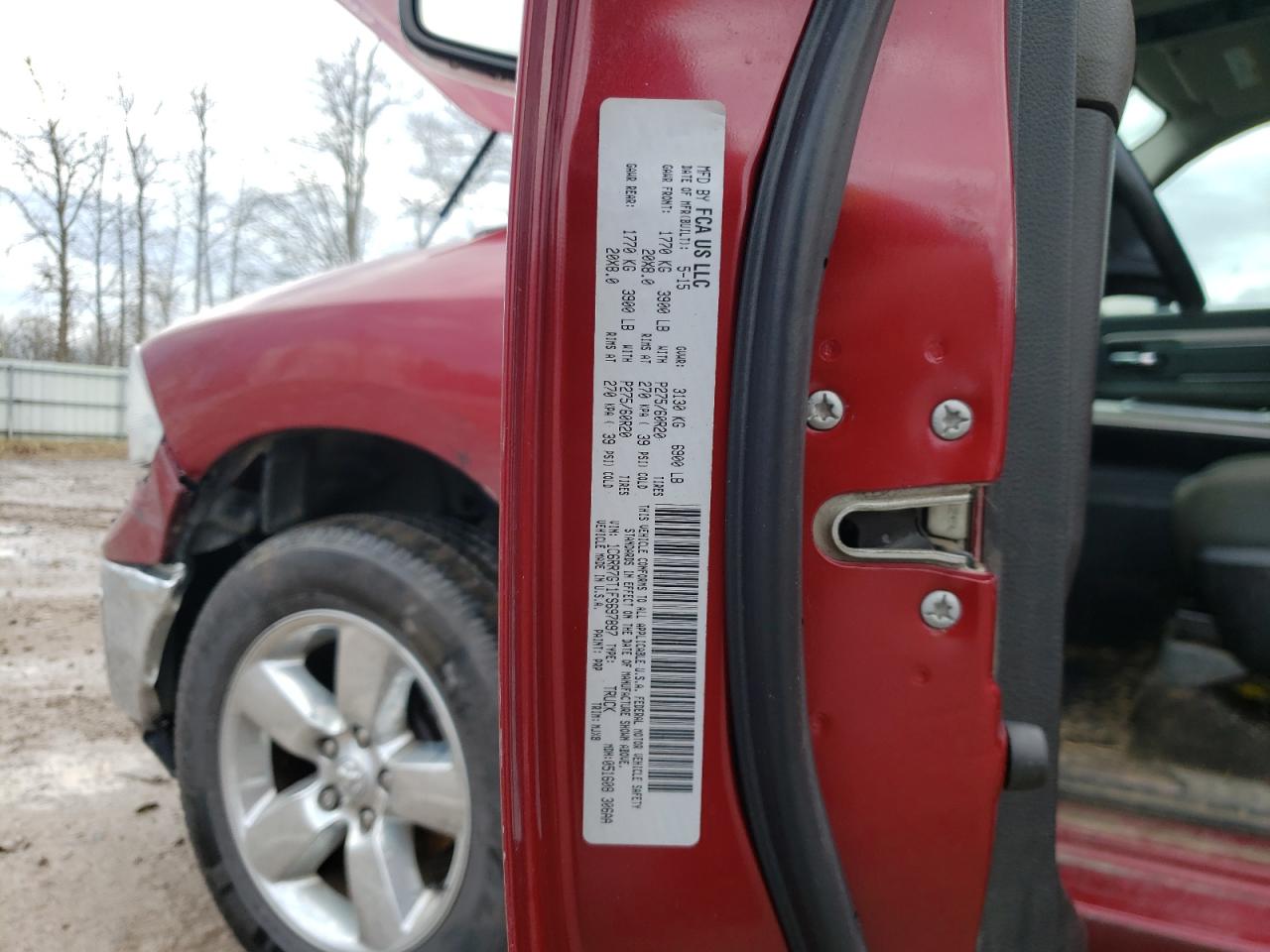 Photo 10 from auction – 2015 RAM 1500 SLT with VIN 1C6RR7GT1FS697897