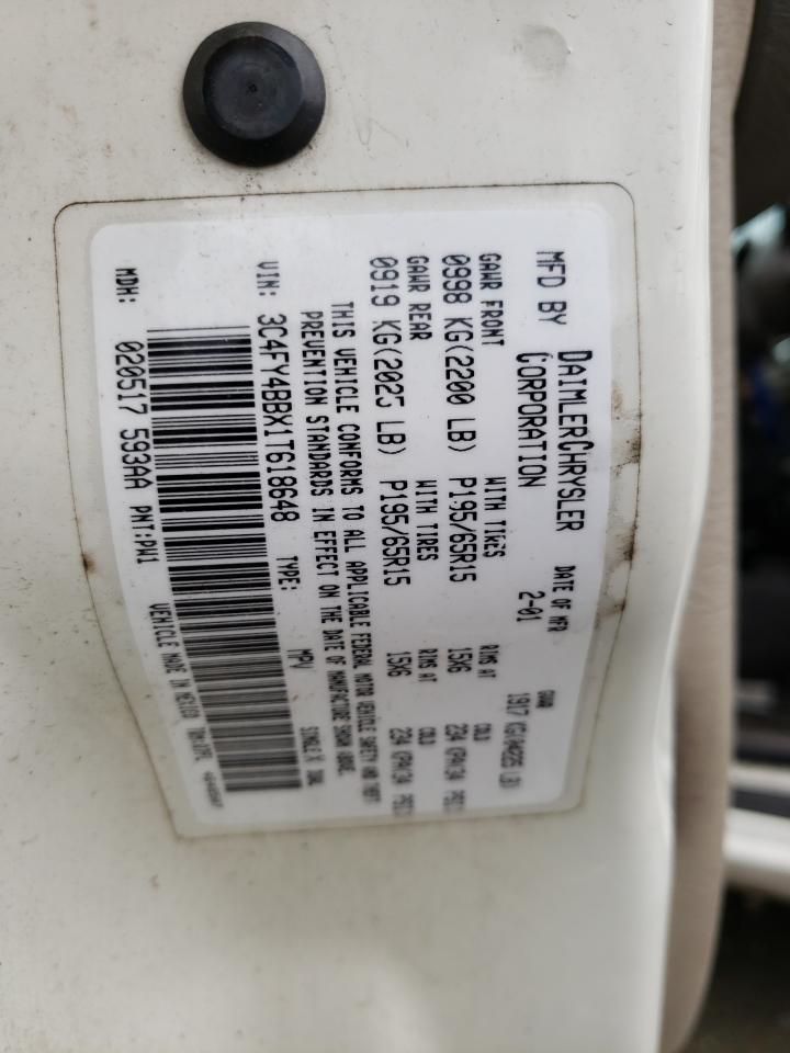 Photo 10 from auction – 2001 CHRYSLER PT CRUISER with VIN 3C4FY4BBX1T618648