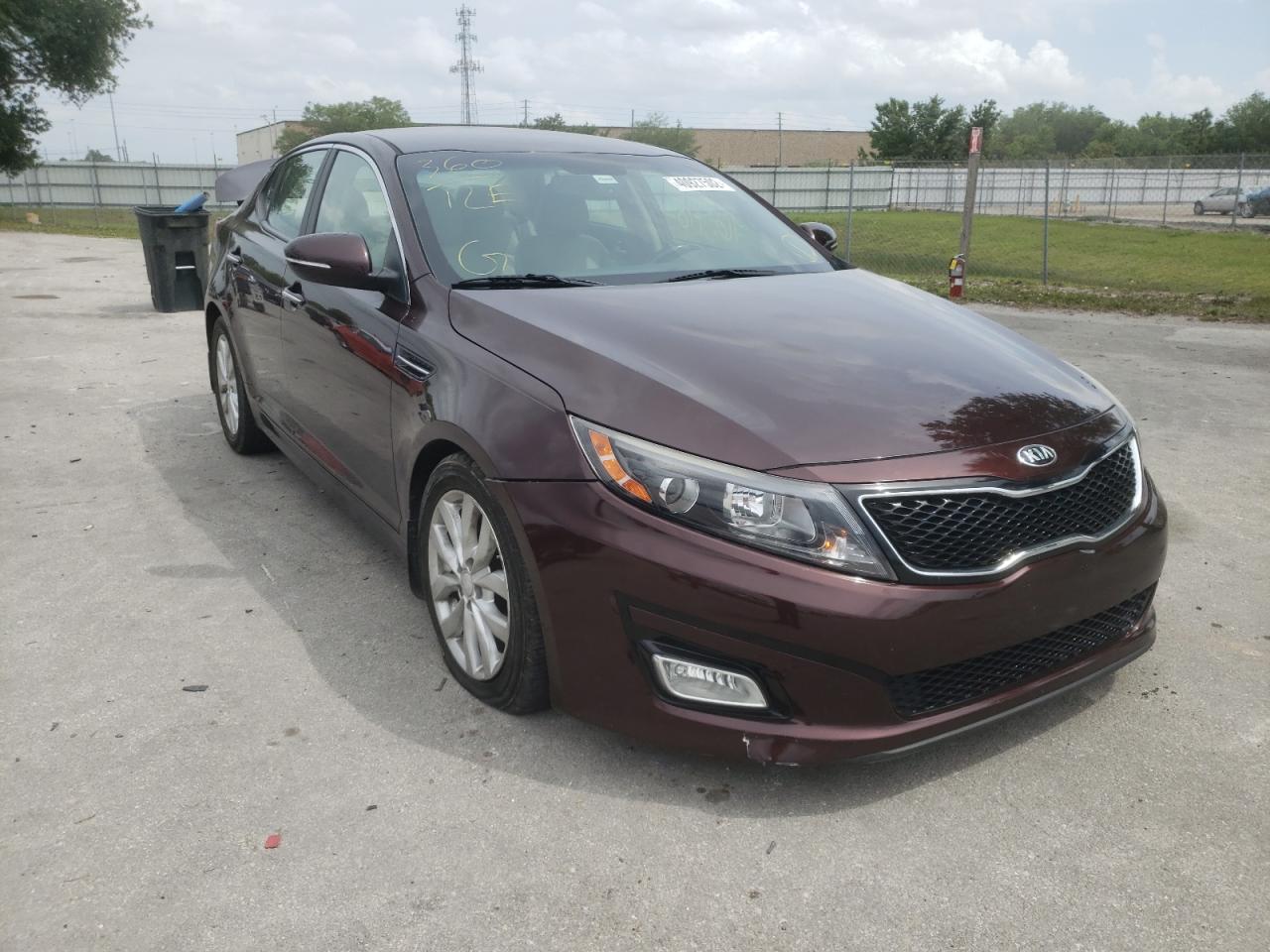 KIA OPTIMA EX 2014 with VIN 5XXGN4A76EG341153 - Photo from auction