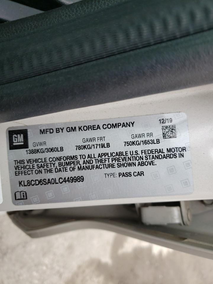 Photo 10 from auction – 2020 CHEVROLET SPARK 1LT with VIN KL8CD6SA0LC449989