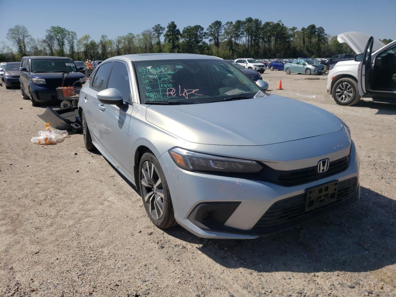 HONDA CIVIC EX 2022 with VIN 2HGFE1F71NH307607 - Photo from auction