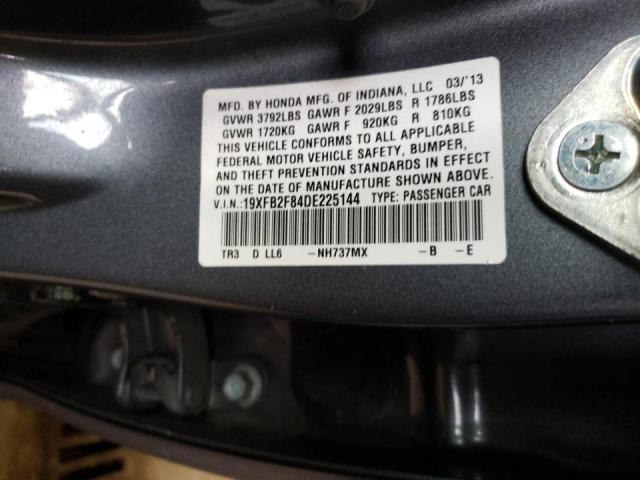 Photo 10 from auction – 2013 HONDA CIVIC EX with VIN 19XFB2F84DE225144
