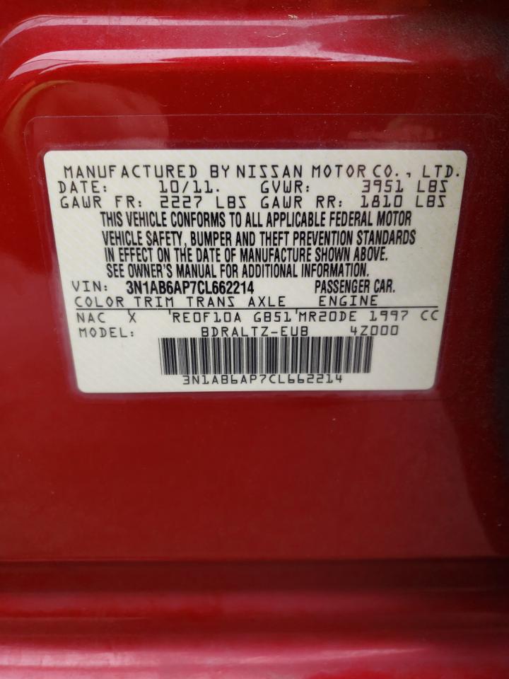 Photo 10 from auction – 2012 NISSAN SENTRA 2.0 with VIN 3N1AB6AP7CL662214
