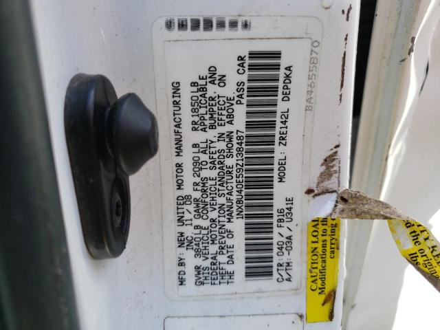 Photo 10 from auction – 2009 TOYOTA COROLLA BA with VIN 1NXBU40E59Z138487
