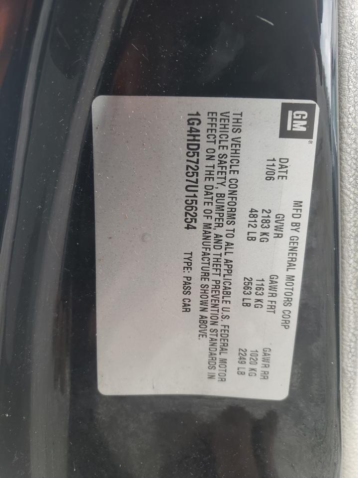 Photo 10 from auction – 2007 BUICK LUCERNE CX with VIN 1G4HD57257U156254