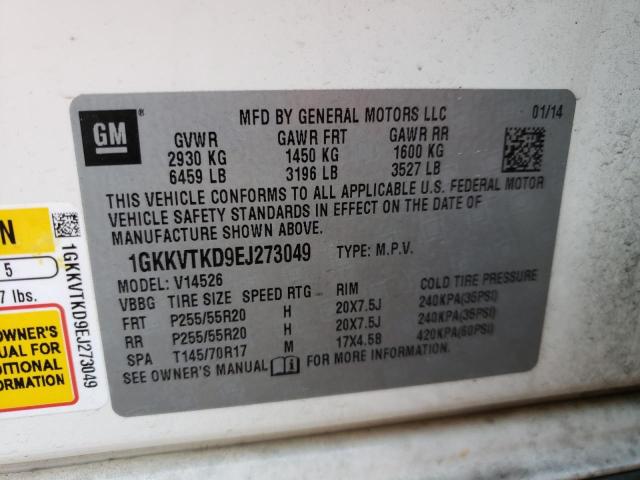 Photo 10 from auction – 2014 GMC ACADIA DEN with VIN 1GKKVTKD9EJ273049