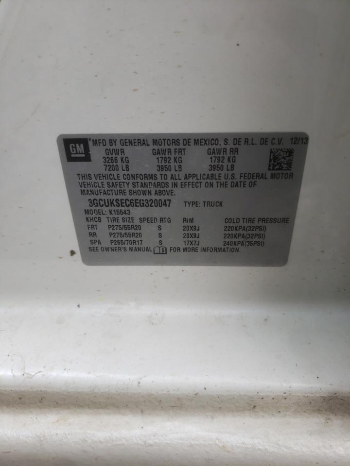Photo 10 from auction – 2014 CHEVROLET SILVERADO with VIN 3GCUKSEC6EG320047