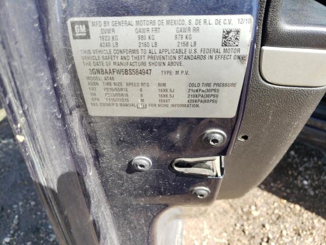 Photo 10 from auction – 2011 CHEVROLET HHR LS with VIN 3GNBAAFW6BS584947