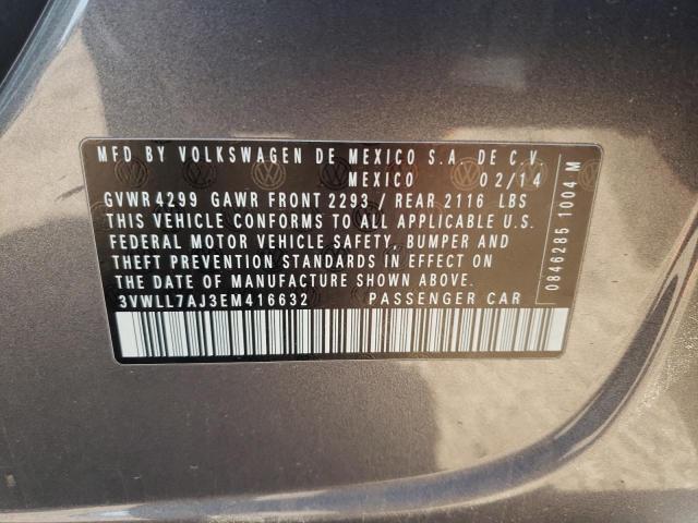 Photo 10 from auction – 2014 VOLKSWAGEN JETTA TDI with VIN 3VWLL7AJ3EM416632