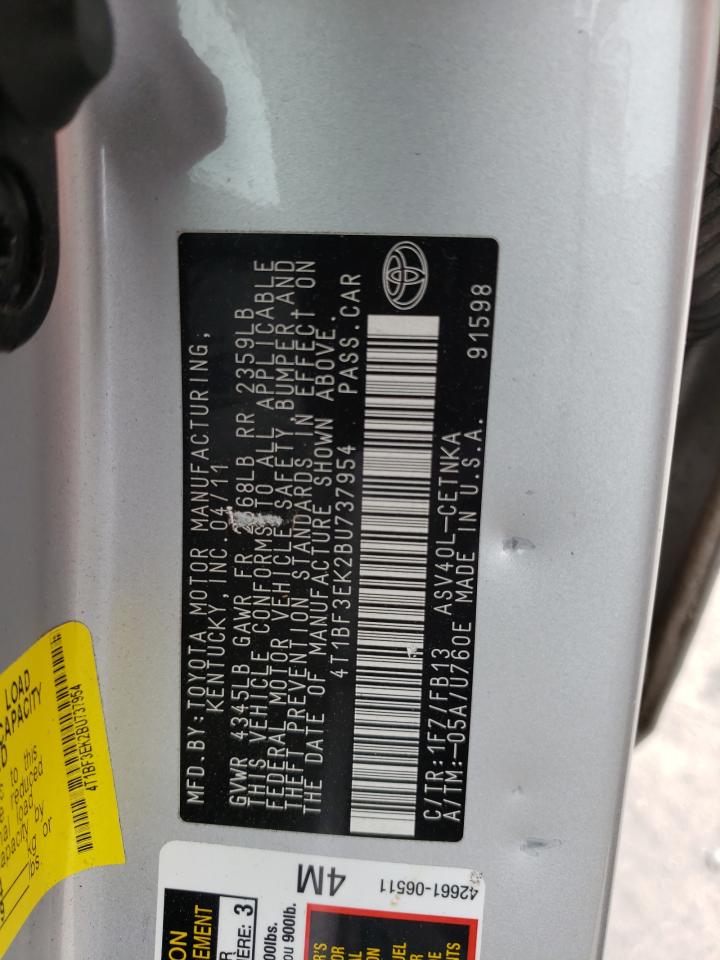 Zdjęcie 10 z aukcji – 2011 TOYOTA CAMRY BASE z VIN 4T1BF3EK2BU737954