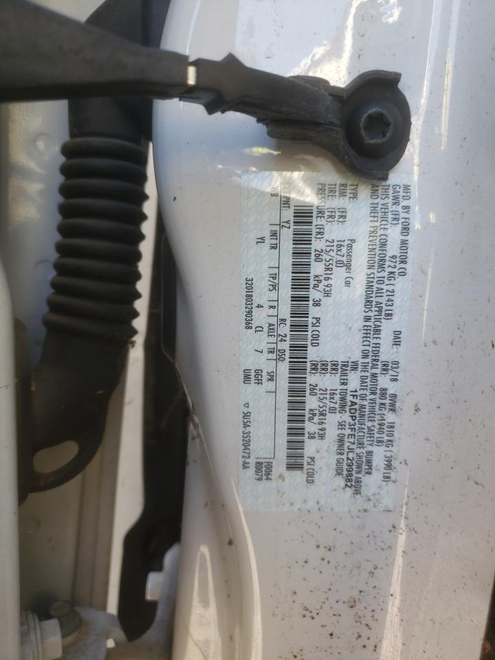 Photo 10 from auction – 2018 FORD FOCUS SE with VIN 1FADP3FE7JL299882