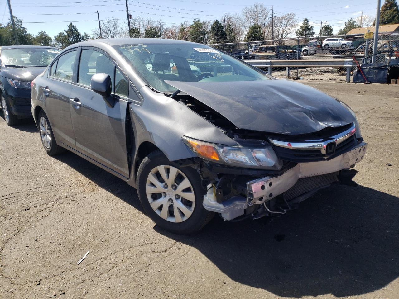HONDA CIVIC LX 2012 with VIN 2HGFB2F55CH611646 - Photo from auction