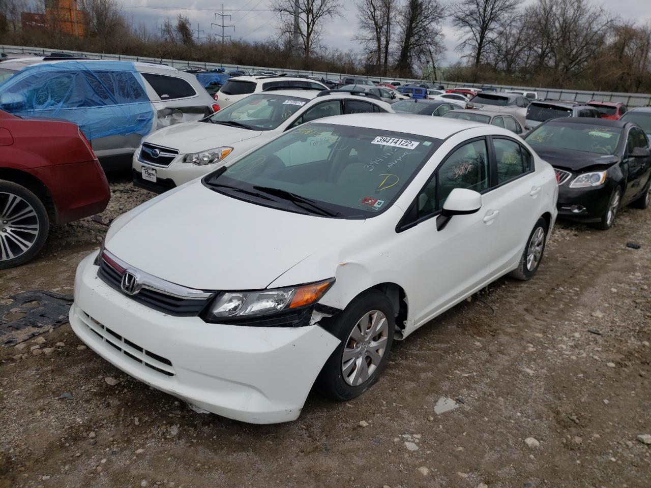 Photo 2 from auction – 2012 HONDA CIVIC LX with VIN 2HGFB2F52CH521466