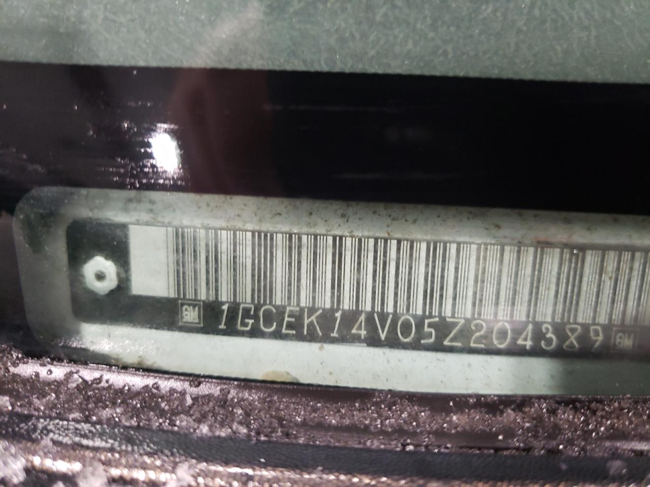 Photo 10 from auction – 2005 CHEVROLET SILVERADO with VIN 1GCEK14V05Z204389
