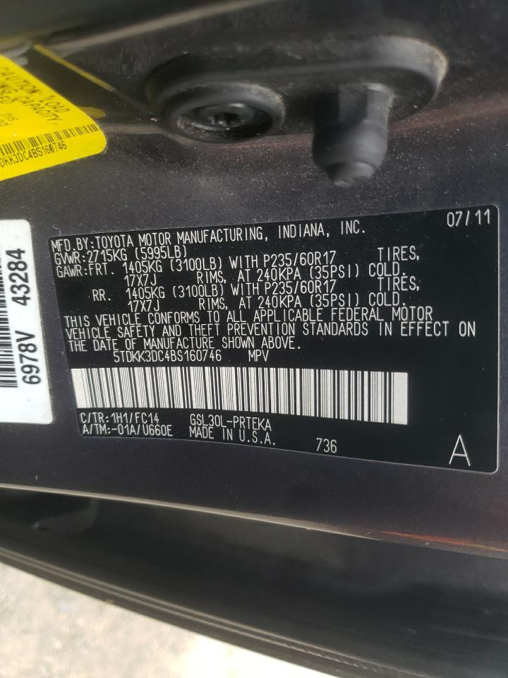 Photo 10 from auction – 2011 TOYOTA SIENNA LE with VIN 5TDKK3DC4BS160746