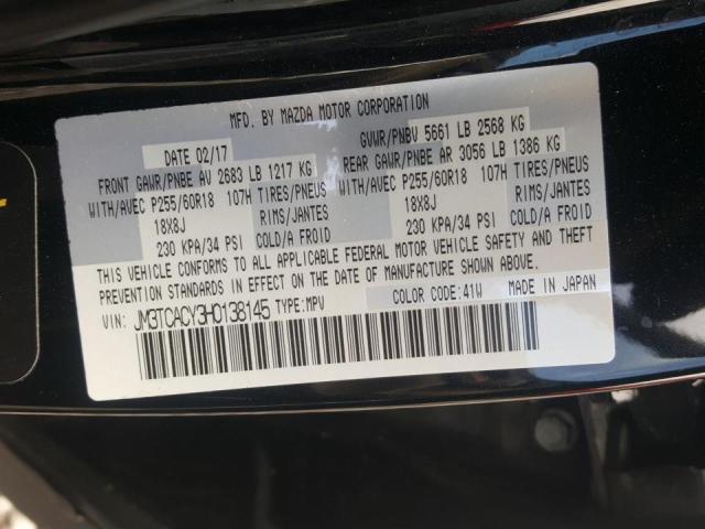 Photo 10 from auction – 2017 MAZDA CX-9 TOURI with VIN JM3TCACY3H0138145