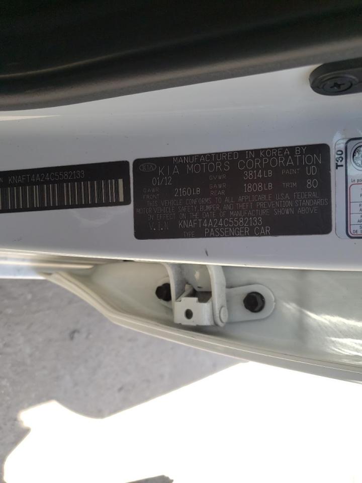 Photo 10 from auction – 2012 KIA FORTE LX with VIN KNAFT4A24C5582133