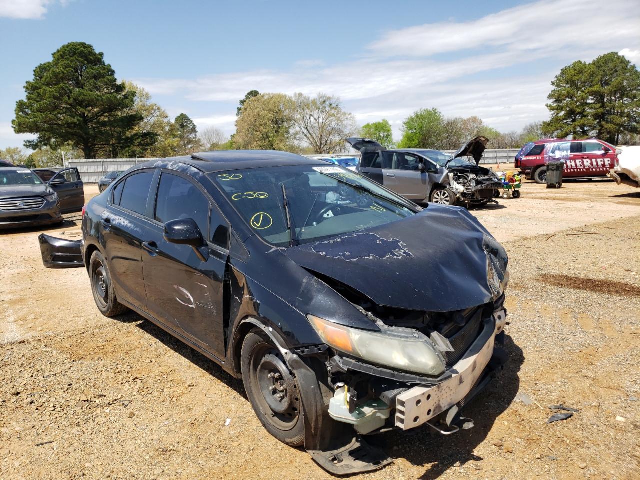 HONDA CIVIC EXL 2012 with VIN 2HGFB2F92CH543146 - Photo from auction