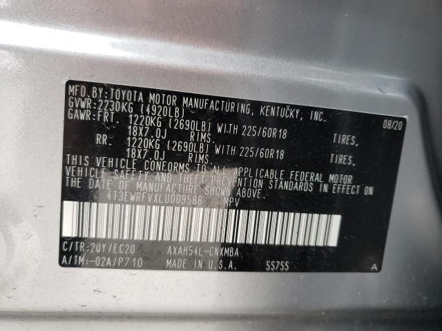 Photo 10 from auction – 2020 TOYOTA RAV4 XSE with VIN 4T3EWRFVXLU009588