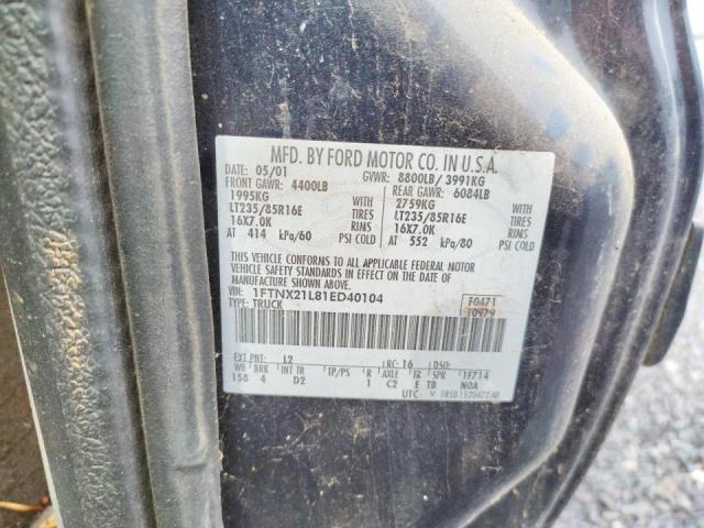 Photo 10 from auction – 2001 FORD F-250 with VIN 1FTNX21L81ED40104