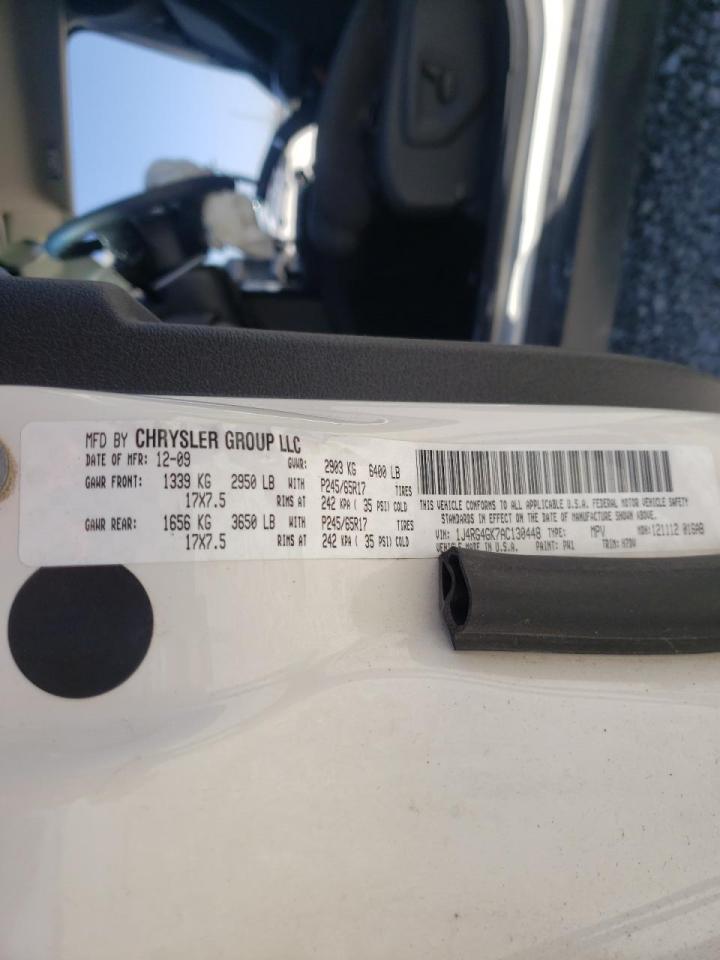 Photo 10 from auction – 2010 JEEP COMMANDER with VIN 1J4RG4GK7AC130448