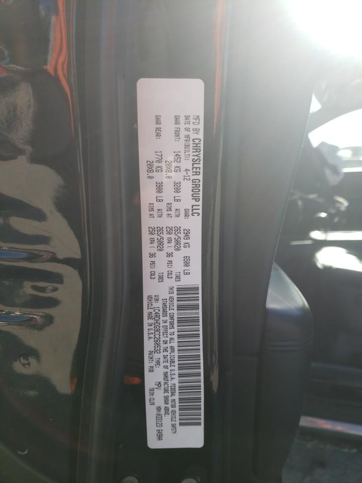 Photo 10 from auction – 2012 DODGE DURANGO CR with VIN 1C4RDHDG9CC260532