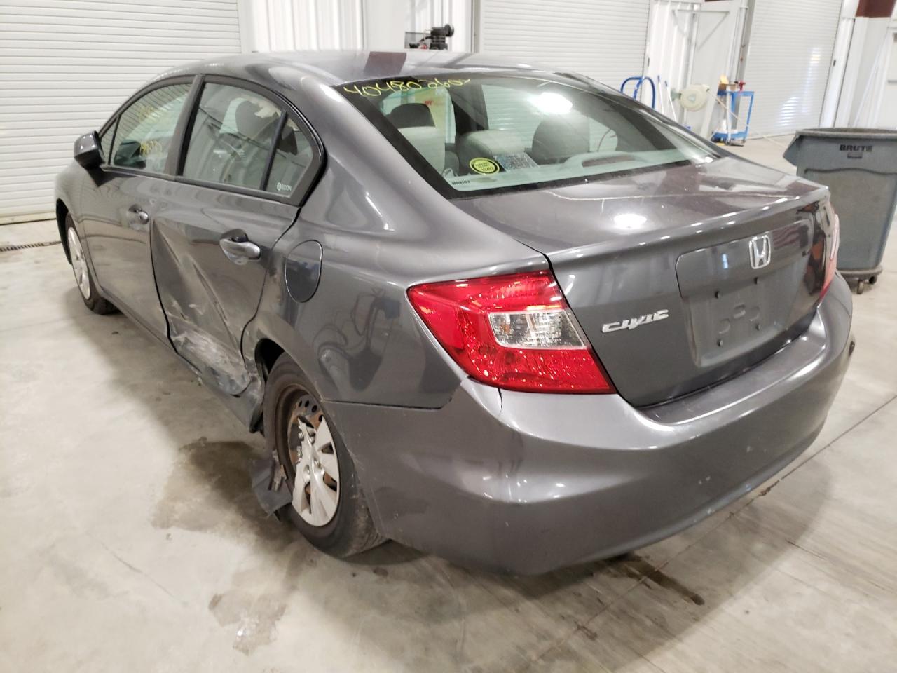 Photo 3 from auction – 2012 HONDA CIVIC LX with VIN 19XFB2F53CE310366