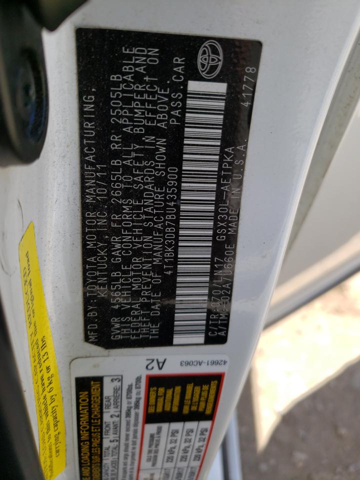 Photo 10 from auction – 2011 TOYOTA AVALON BAS with VIN 4T1BK3DB7BU435900