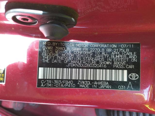 Photo 10 from auction – 2011 TOYOTA PRIUS with VIN JTDKN3DU2B0320416